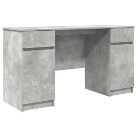 Escritorio Gris Concreto 140x49x76 cm Madera