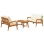 Conjunto de Bistro de 3 Piezas con Cojines de Madera Sólida de Acacia | Foro24.es | Tu tienda online para hogar, jardín y más Foro24.es