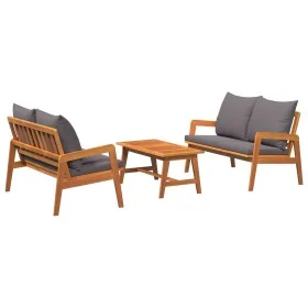 Set de Bistro de 3 Piezas con Cojines de Madera Maciza de Acacia by , Outdoor sofas - Ref: Foro24-3328608, Price: 340,74 €, D...