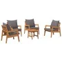 Set de Bistro de 5 Piezas con Cojines de Madera Sólida de Acacia | Foro24.es | Tu tienda online para hogar, jardín y más Foro24.es