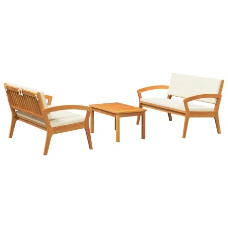 Juego de Bistro de 3 Piezas con Cojines - Madera Maciza de Acacia | Foro24.es | Tu tienda online para hogar, jardín y más Foro24.es