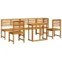 Juego de comedor de jardín de 6 piezas de madera de acacia | Foro24.es | Tu tienda online para hogar, jardín y más Foro24.es