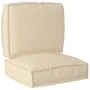 Conjunto de cojines de pallet de 2 piezas en tela oxford beige | Foro24.es | Tu tienda online para hogar, jardín y más Foro24.es