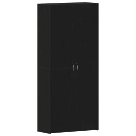 Cabinet para zapatos Negro Roble 80x35,5x180 cm