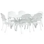 Conjunto de Comedor de Jardín de 7 Piezas en Aluminio Fundido Blanco | Foro24.es | Tu tienda online para hogar, jardín y más Foro24.es