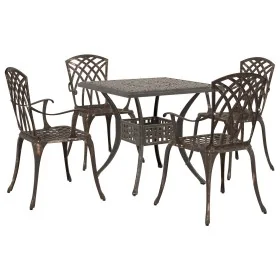 Set de comedor de jardín de 5 piezas de en aluminio fundido bronce von , Gartenstühle - Ref: Foro24-3334760, Preis: 493,15 €,...