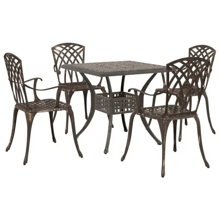 Set de comedor de jardín de 5 piezas de en aluminio fundido bronce by , Garden chairs - Ref: Foro24-3334760, Price: 493,15 €,...