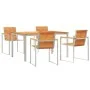 Juego de Comedor de Jardín de 5 Piezas Madera Maciza de Acacia, Mesa de Comedor Exterior 150x90x75 cm Madera Maciza de Acacia | Foro24.es | Tu tienda online para hogar, jardín y más Foro24.es