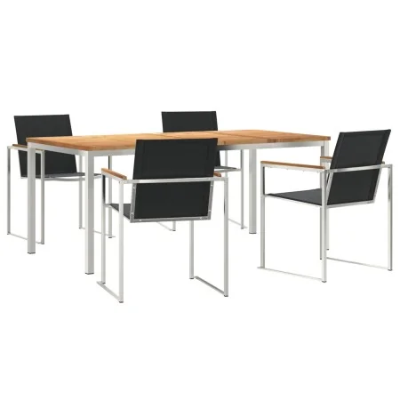 Conjunto de Comedor de Jardín de 5 Piezas de Madera de Teca Maciza, Mesa Exterior 180x90x75 cm de Madera de Teca Maciza | Foro24.es | Tu tienda online para hogar, jardín y más Foro24.es