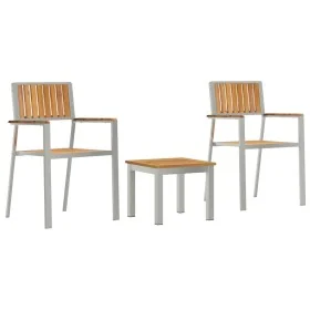 Juego de Comedor de Jardín de 3 Piezas Madera