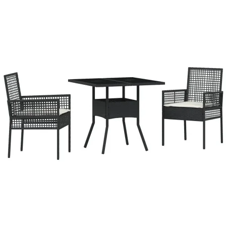 Conjunto de Comedor de Jardín de 3 Piezas Negro de Poliratán von , Gartenstühle - Ref: Foro24-3334923, Preis: 201,20 €, Rabat...