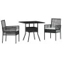 Conjunto de Comedor de Jardín de 3 Piezas Negro de Poliratán von , Gartenstühle - Ref: Foro24-3334923, Preis: 201,20 €, Rabat...