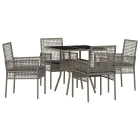 Juego de Comedor de Jardín de 5 Piezas en Ratán