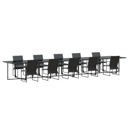 Conjunto de Comedor de Jardín de 15 Piezas con Cojines de Acero y Textilene | Foro24.es | Tu tienda online para hogar, jardín y más Foro24.es