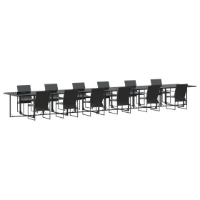 Set de Comedor de Jardín de 18 Piezas con Cojines