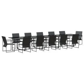 Set de Comedor de Jardín de 16 Piezas con Cojines