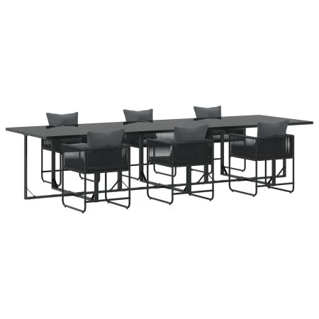 Conjunto de Comedor de Jardín de 9 Piezas con Cojines de Acero y Rattan Sintético | Foro24.es | Tu tienda online para hogar, jardín y más Foro24.es
