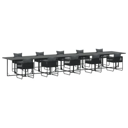 Conjunto de Comedor de Jardín de 15 Piezas con Cojines Acero y Rattan Polipropileno | Foro24.es | Tu tienda online para hogar, jardín y más Foro24.es