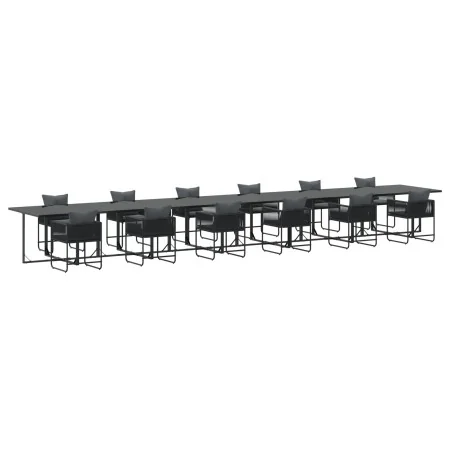 Set de Comedor de Jardín de 18 Piezas de con Cojines de Acero y Ratán Natural | Foro24.es | Tu tienda online para hogar, jardín y más Foro24.es