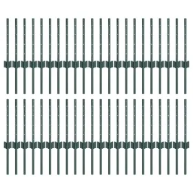 Poste de Cerca 44 pcs U-Channel Verde 80 cm de Acero by , fence posts - Ref: Foro24-3335911, Price: 110,85 €, Discount: -5%%