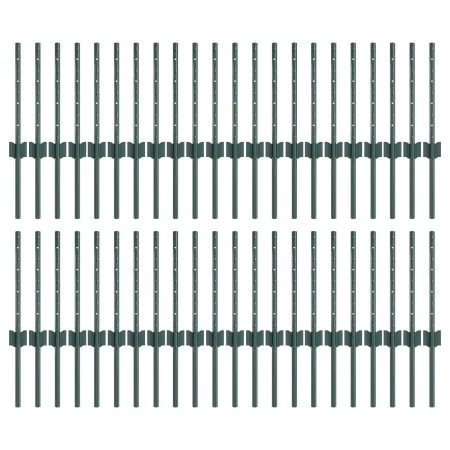Poste de Cerca 44 pcs U-Channel Verde 80 cm de Acero by , fence posts - Ref: Foro24-3335911, Price: 110,85 €, Discount: -5%%