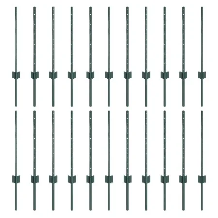 Postes de Cerca 22 pcs U-Channel Verde 100 cm Acero | Foro24.es | Tu tienda online para hogar, jardín y más Foro24.es