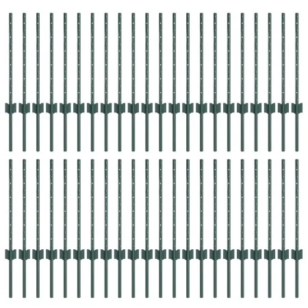 Postes de cercas 44 pcs U-Channel Verde 100 cm Acero | Foro24.es | Tu tienda online para hogar, jardín y más Foro24.es