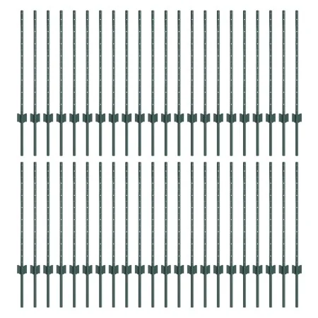 Postes de cerca 44 pcs U-Channel Verde 120 cm Acero | Foro24.es | Tu tienda online para hogar, jardín y más Foro24.es