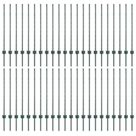 Comprar Postes de Cerca 44 pcs U-Channel Verde