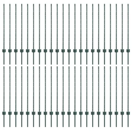 Postes de Cerca 44 pcs U-Channel Verde 140 cm Acero | Foro24.es | Tu tienda online para hogar, jardín y más Foro24.es