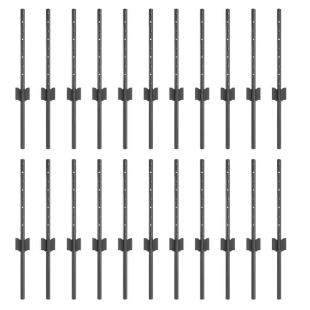 Postes de Cerca 22 pcs U-Channel Gris 80 cm Acero | Foro24.es | Tu tienda online para hogar, jardín y más Foro24.es