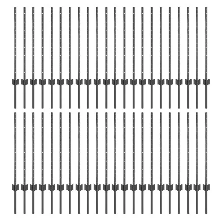 Postes de Cerca 44 pcs U-Channel Gris 120 cm Acero | Foro24.es | Tu tienda online para hogar, jardín y más Foro24.es