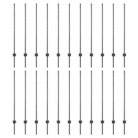 Postes de Cerca 44 pcs U-Channel Gris 160 cm Acero