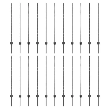 Postes de Cerca 44 pcs U-Channel Gris 160 cm Acero | Foro24.es | Tu tienda online para hogar, jardín y más Foro24.es
