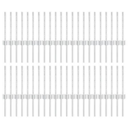 Postes de cerca 44 pcs U-Channel Plata 80 cm Acero | Foro24.es | Tu tienda online para hogar, jardín y más Foro24.es