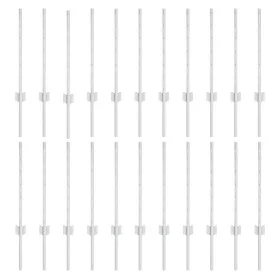 Postes de Cerca 22 pcs U-Channel Plata 100 cm