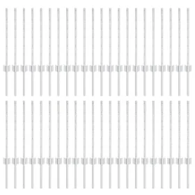 Postes para cerca 44 pcs U-Canal Plata 100 cm