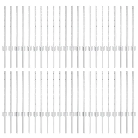 Postes para cerca 44 pcs U-Canal Plata 100 cm Acero | Foro24.es | Tu tienda online para hogar, jardín y más Foro24.es
