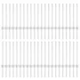 Postes para cerca 44 pcs U-Canal Plata 100 cm Acero | Foro24.es | Tu tienda online para hogar, jardín y más Foro24.es