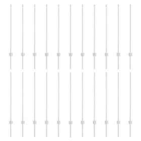 Postes de Cerca 44 pcs U-Channel Plata 140 cm