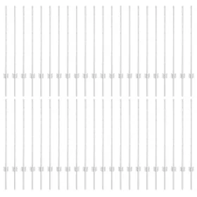 Postes de Cerca 88 pcs U-Channel Plata 140 cm