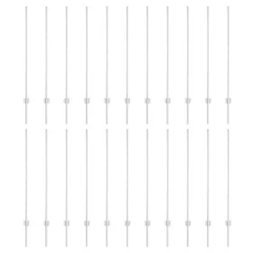 Postes de cercas 44 pcs U-Channel Plata 160 cm