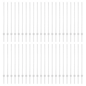 Postes de cerca 88 pcs U-Channel plata 160 cm