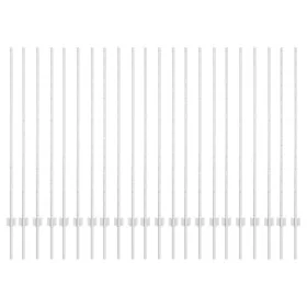 Postes de cercas 44 pcs canal en U plateado 180