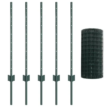 Set de Vallas de Jardín Juego de 2 Verde Acero 10 x 0.8 m | Foro24.es | Tu tienda online para hogar, jardín y más Foro24.es