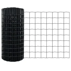 Valla Euro con 5 Postes U Gris 0.4x10 m Acero