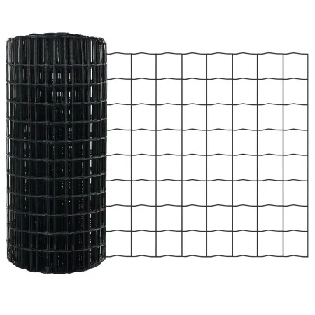 Valla Euro con 5 Postes U Gris 0.4x10 m Acero | Foro24.es | Tu tienda online para hogar, jardín y más Foro24.es