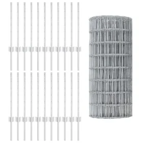 Valla Euro con 11 Postes en Plata 0.6x50 m de