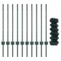 Cerca de Cadena con 10 Estacas U Verde 0.8x10 m Acero | Foro24.es | Tu tienda online para hogar, jardín y más Foro24.es