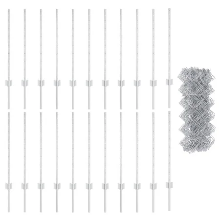 Conjunto de Cerca de Jardín Conjunto de 2 Acero galvanizado Grande | Foro24.es | Tu tienda online para hogar, jardín y más Foro24.es